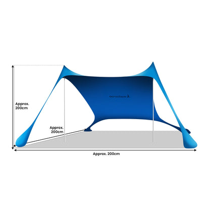 Wallaroo Beach Shade Tent 2x2m – UPF50+ UV Protection Blue
