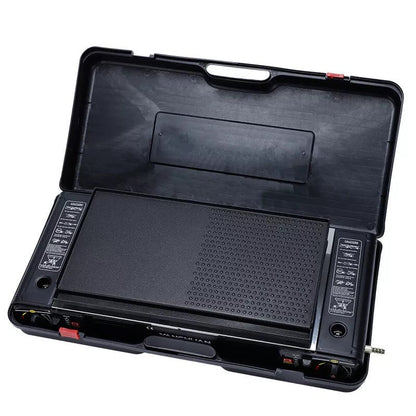 2-Burner Portable Butane Camping Stove – Baking Tray & Carry Case