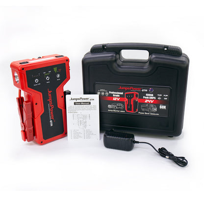 JumpsPower GTR 4000A Jump Starter – 12V/24V 99900mWh Professional Power Bank