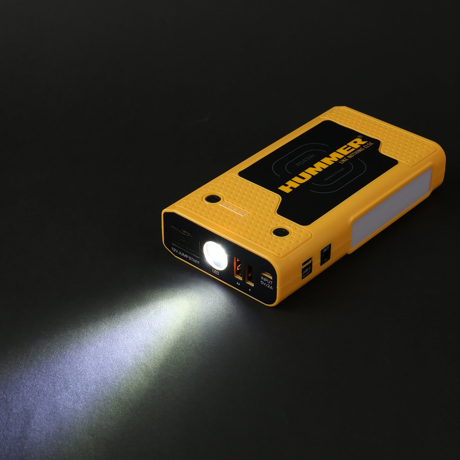 Hummer HX Pro 2000A Jump Starter – 37000mWh Power Bank with LED