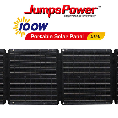 JumpsPower 100W Foldable Solar Panel – Portable Power for Off-Grid Adventures