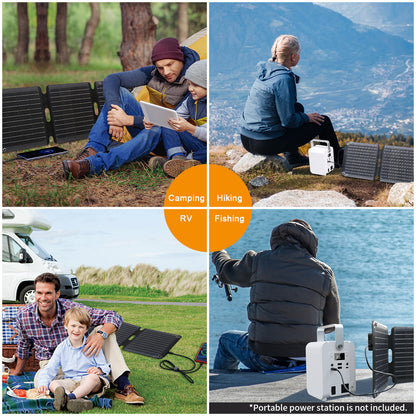 JumpsPower 40W Foldable Solar Panel – Portable Off-Grid Charger