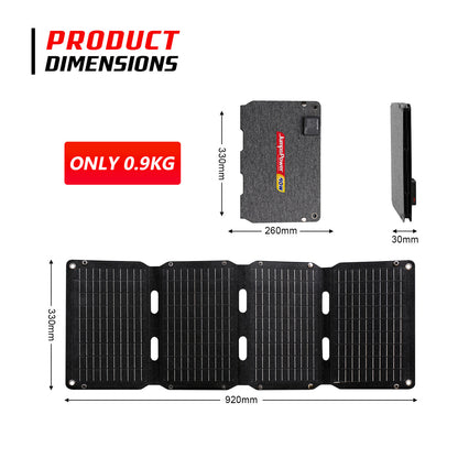 JumpsPower 40W Foldable Solar Panel – Portable Off-Grid Charger