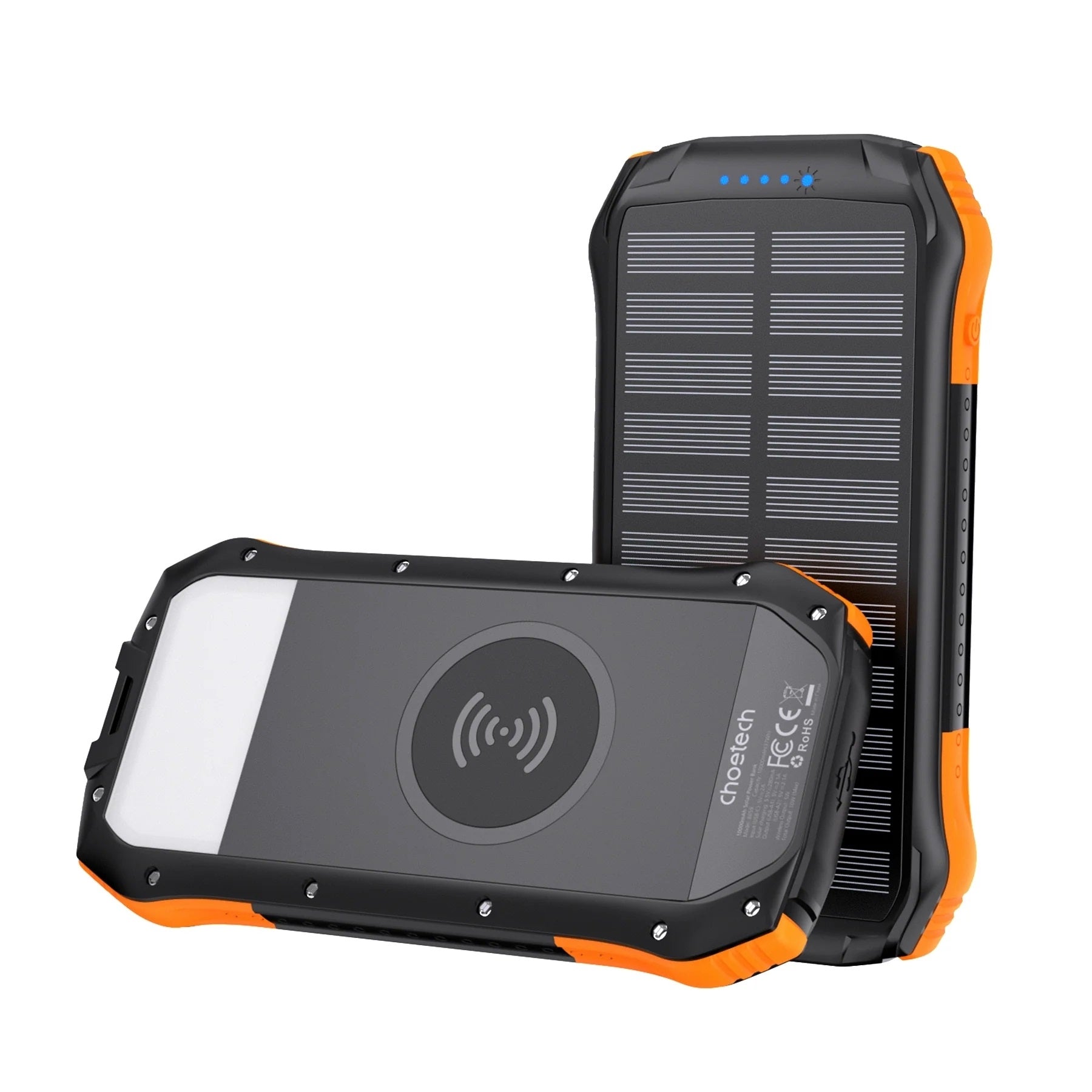 CHOETECH B657 20000mAh Solar Power Bank – Wireless Charging USB-C