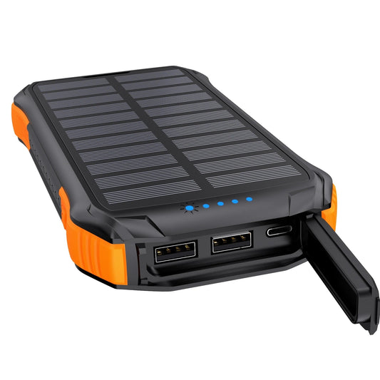 CHOETECH B658 10000mAh Solar Power Bank – 3-Port USB Charging