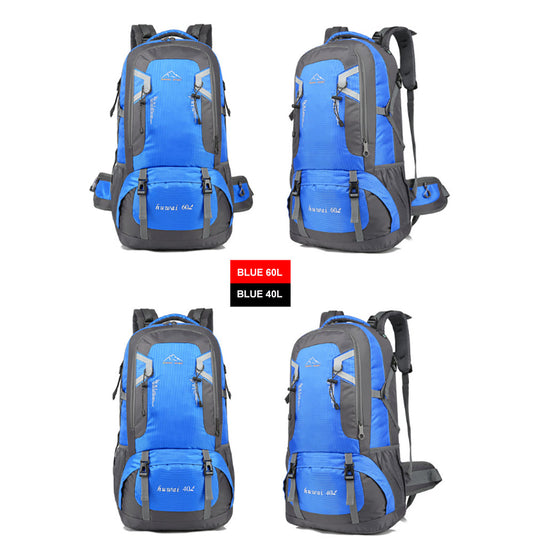 40L Waterproof Hiking Backpack – Blue