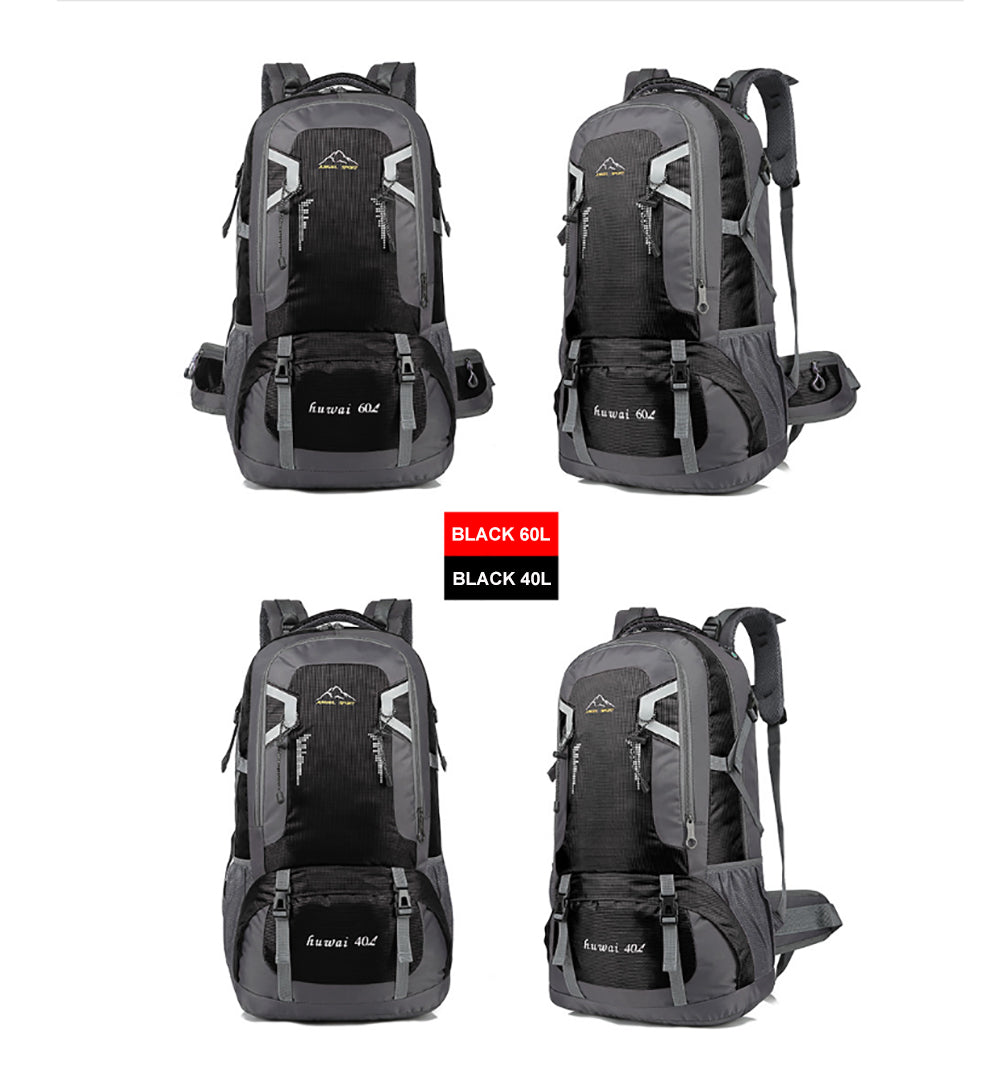 60L Waterproof Trekking Backpack – Black