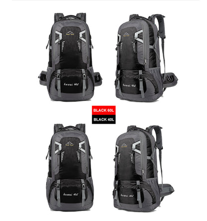 60L Waterproof Trekking Backpack – Black