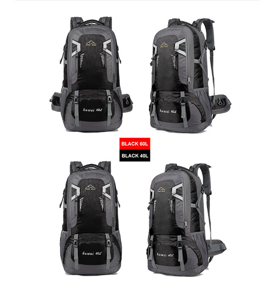 60L Waterproof Trekking Backpack – Black