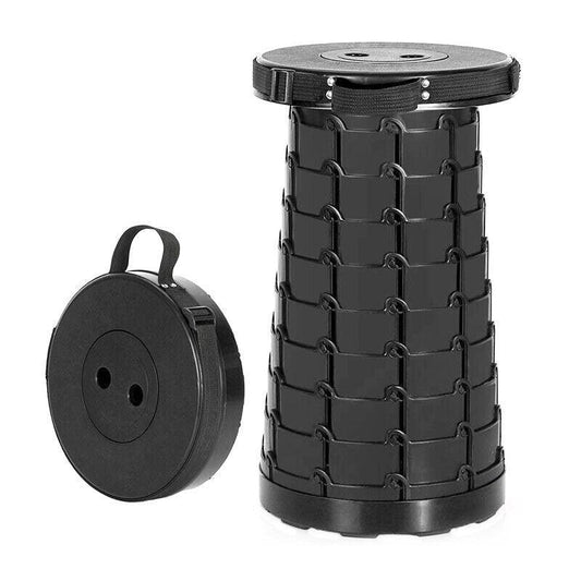 Retractable Folding Camp Stool – Telescopic Portable Seat for Fishing & Camping