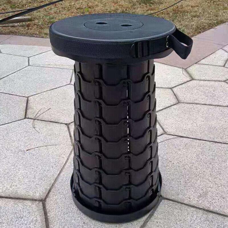 Retractable Folding Camp Stool – Telescopic Portable Seat for Fishing & Camping