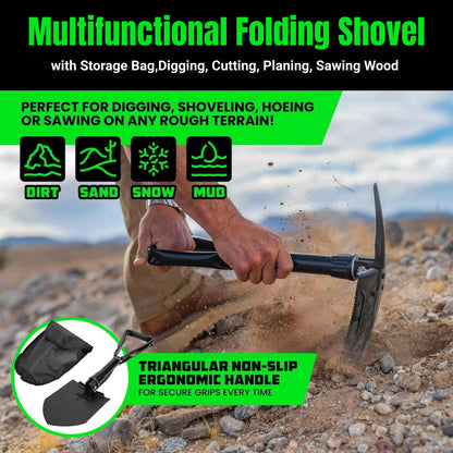 Folding Survival Shovel – Camping Multi-Tool