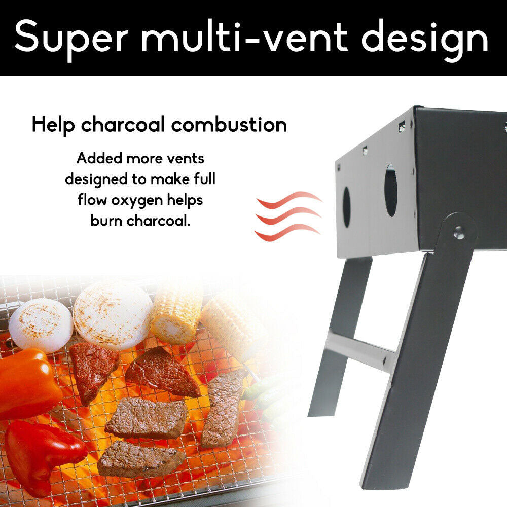 Portable Hibachi Charcoal BBQ Grill – Foldable Camping