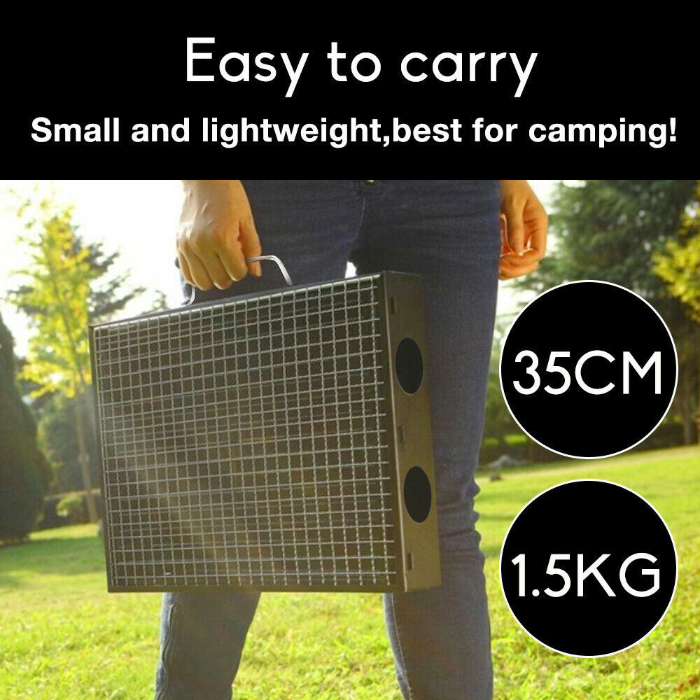Portable Hibachi Charcoal BBQ Grill – Foldable Camping
