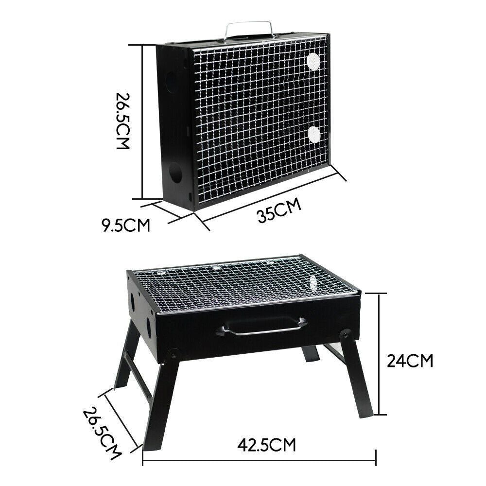 Portable Hibachi Charcoal BBQ Grill – Foldable Camping