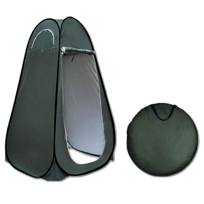 Pop-Up Privacy Shower Tent – Silver Linen, Portable Camping Change Room