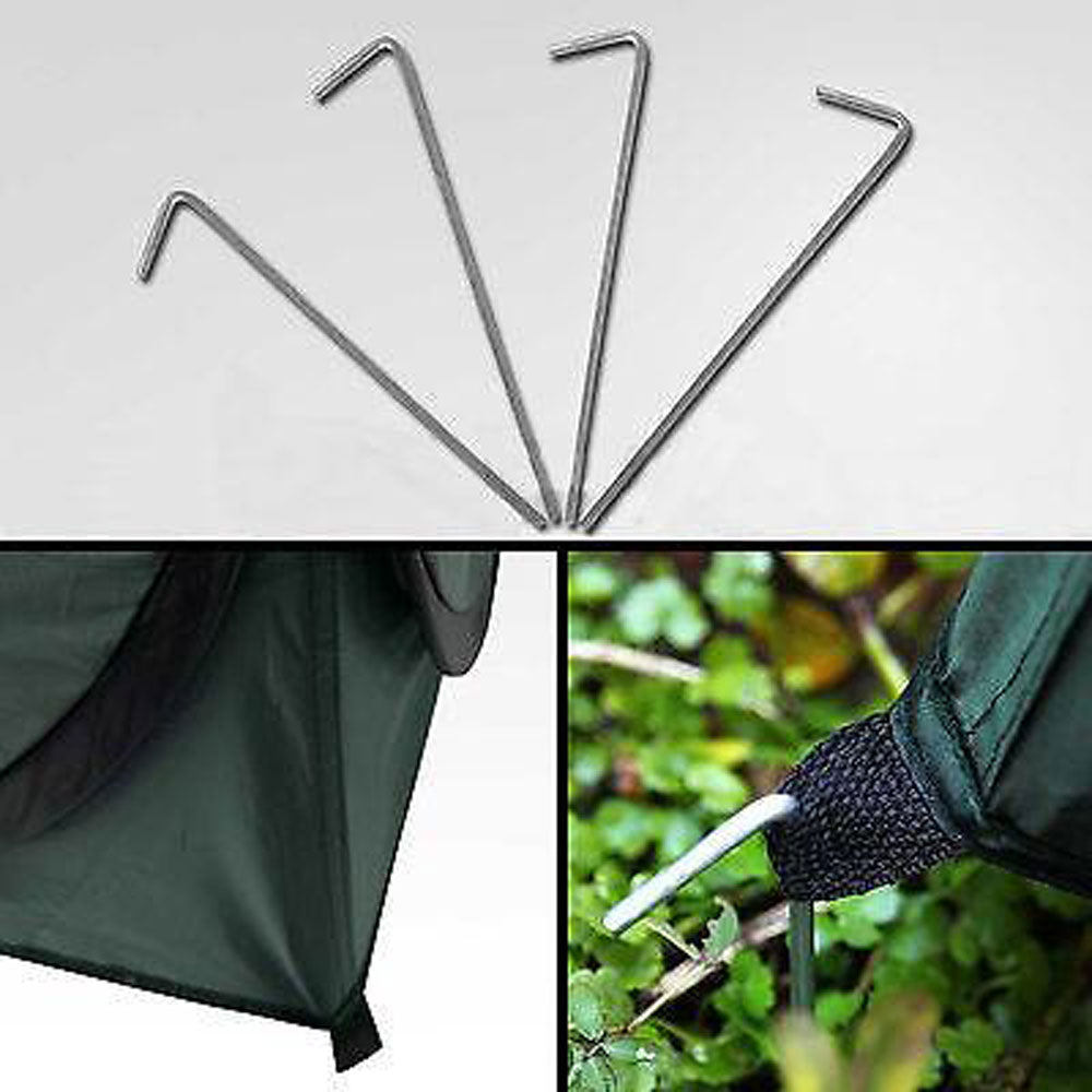 Pop-Up Privacy Shower Tent – Silver Linen, Portable Camping Change Room