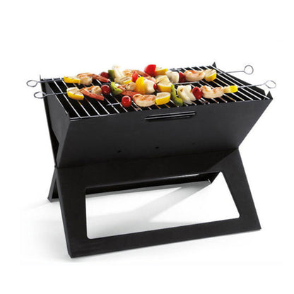 Portable Notebook Charcoal BBQ Grill – Foldable Camping