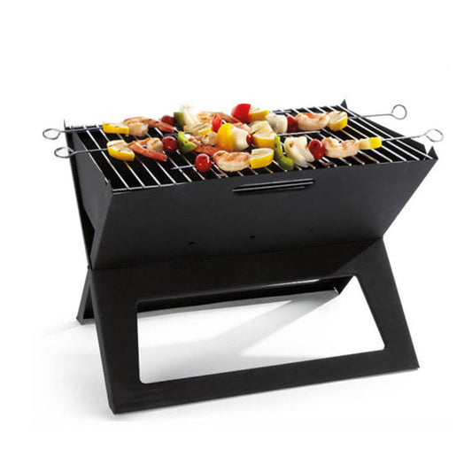 Portable Notebook Charcoal BBQ Grill – Foldable Camping