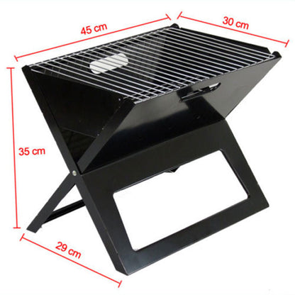 Portable Notebook Charcoal BBQ Grill – Foldable Camping