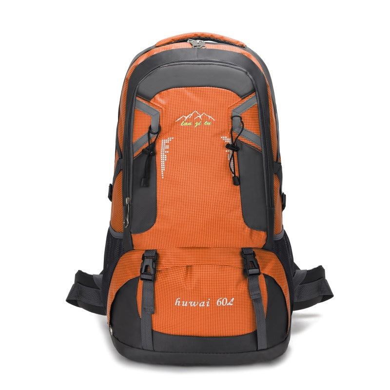 60L Waterproof Trekking Backpack – Orange