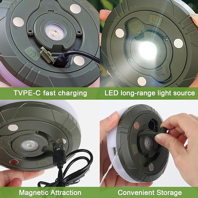 10m LED Camping Light – Built-In Tape Measure 2000mAh Battery