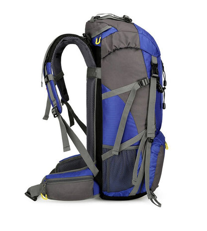 36–55L Expandable Hiking Backpack – Dark Blue