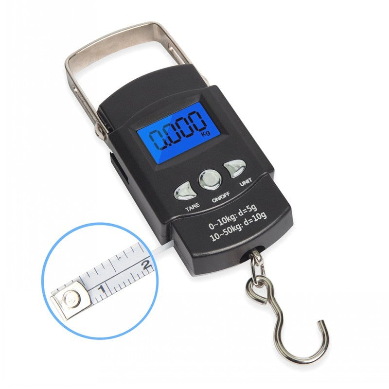 Digital Hanging Scales 2-Pack – 50kg Portable with Backlit LCD Fishing