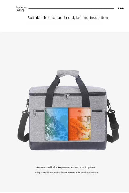 18L Insulated Cooler Bag – Leakproof Thermal Tote with Shoulder Strap, Beige