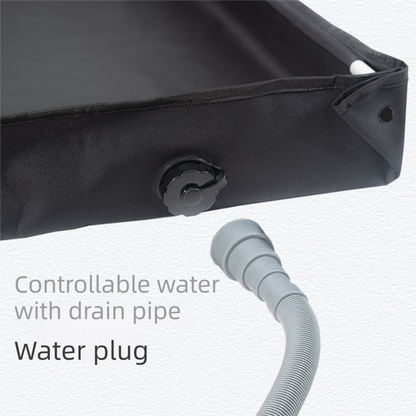 Foldable Outdoor Shower Tray 80×80cm – Collapsible Water Basin for Camping & Beach