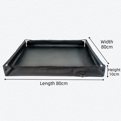 Foldable Outdoor Shower Tray 80×80cm – Collapsible Water Basin for Camping & Beach