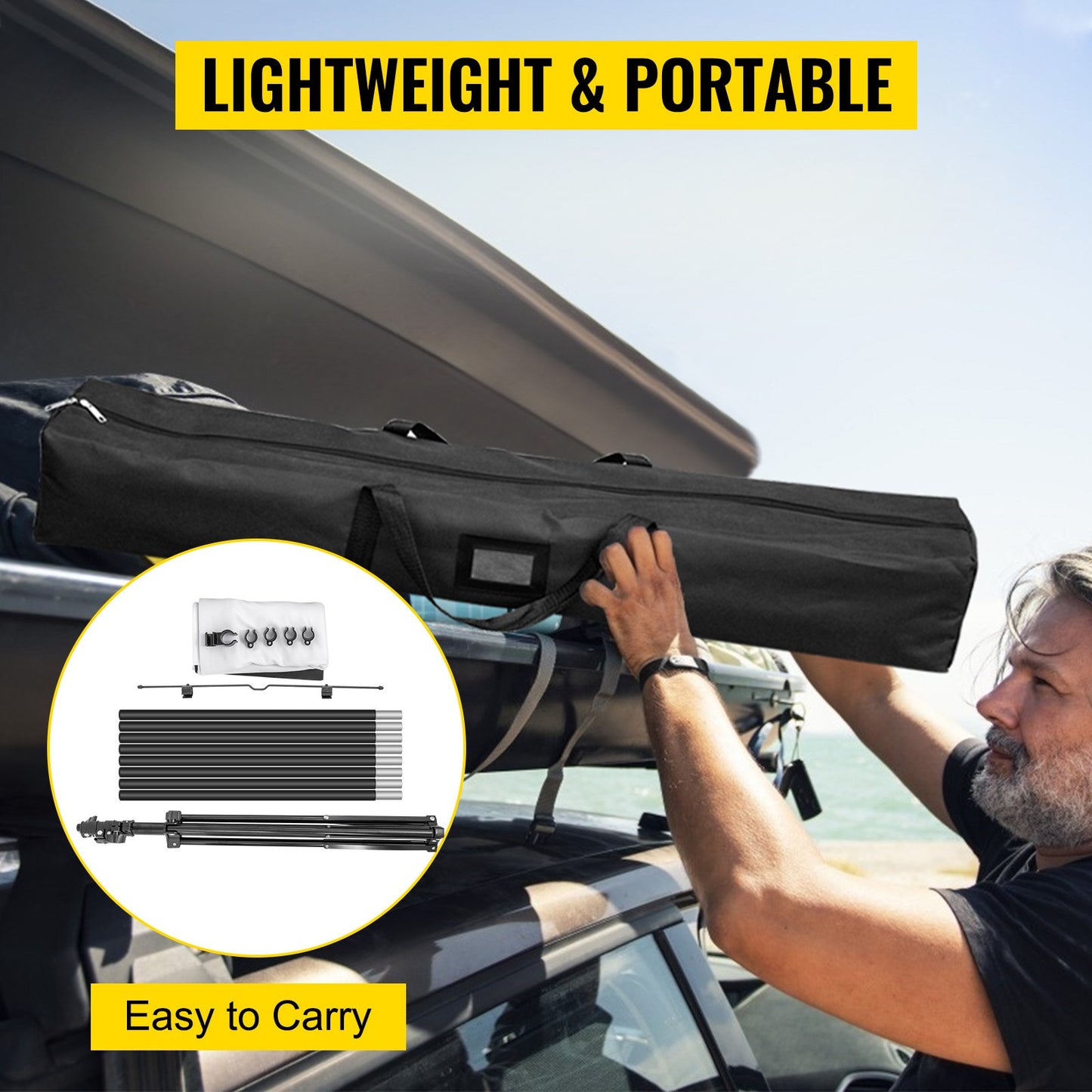 Portable 80-Inch Projector Screen with Tripod Stand – 4K HD