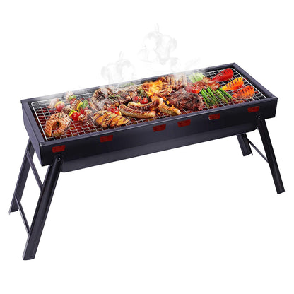 Portable Folding Charcoal BBQ Grill – Lightweight Camping 60cm