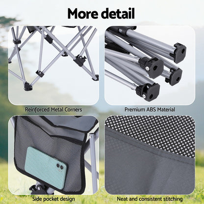 Weisshorn Adjustable Reclining Camping Chair – 4-Position, Removable Footrest