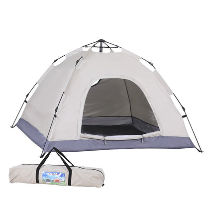 Weisshorn 2-Person Pop Up Camping Tent – Instant Setup 210D Oxford Beige