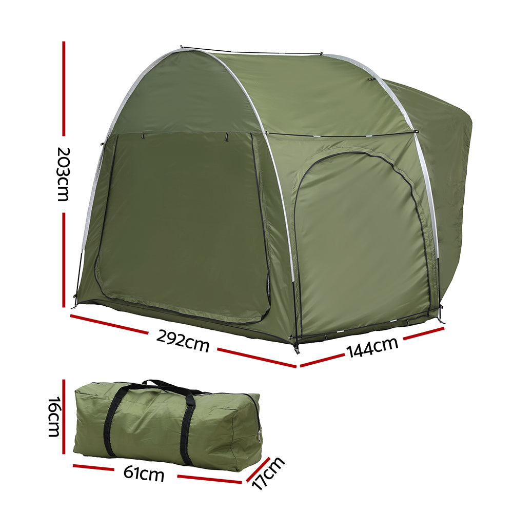 Weisshorn Car SUV Camping Tent – Rear Hatchback Extension Green