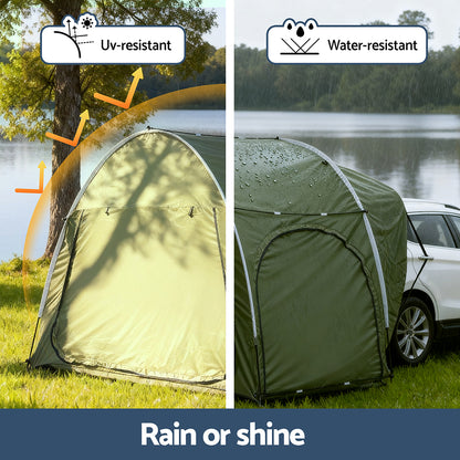 Weisshorn Car SUV Camping Tent – Rear Hatchback Extension Green